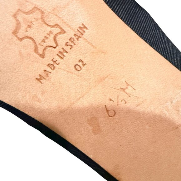 Vintage EVAN-PICONE Minimalist Black Ribbed Fabric Pumps Heels 6.5 M - Picture 5 of 5